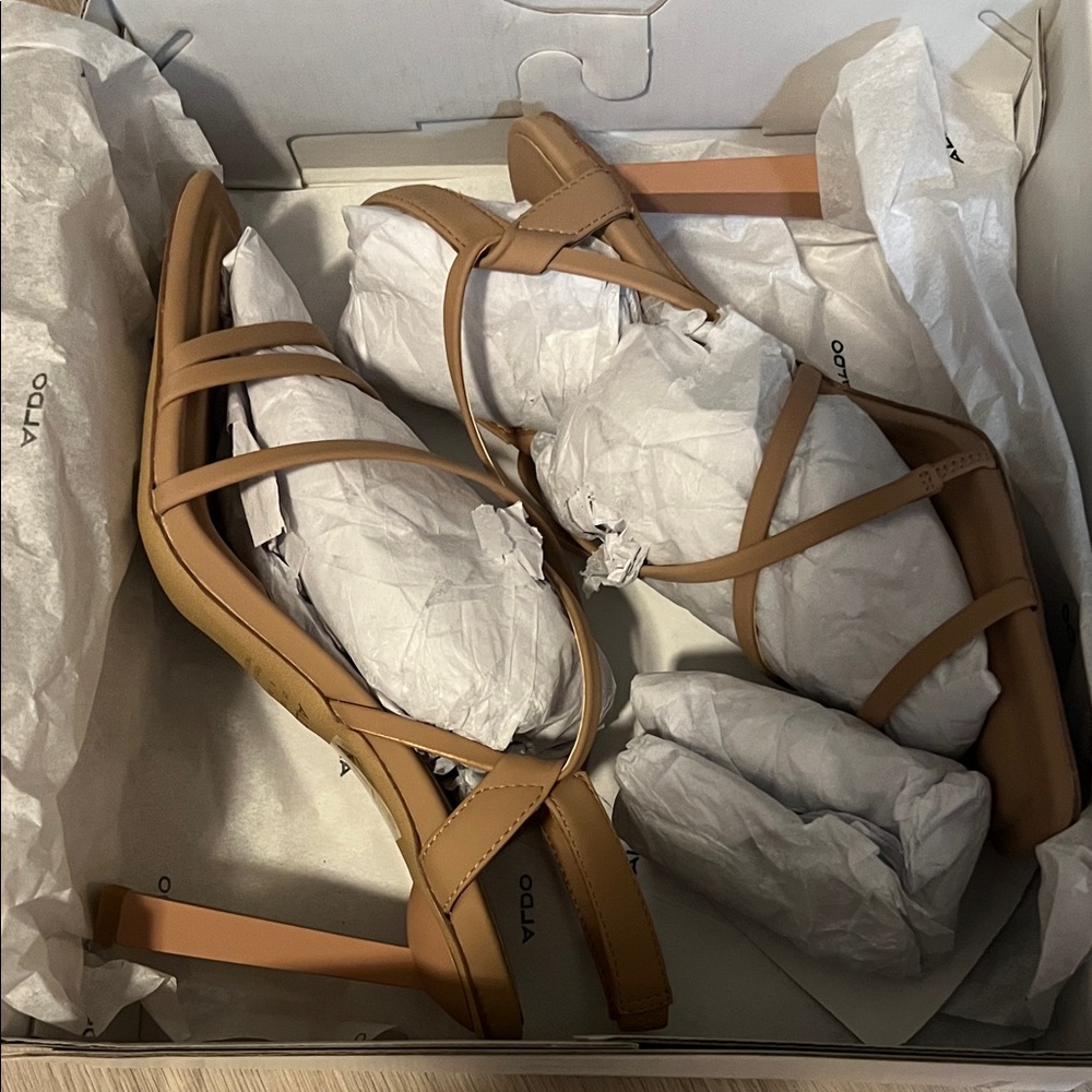 Brand New Aldo Nude Comfort Strappy Sandals